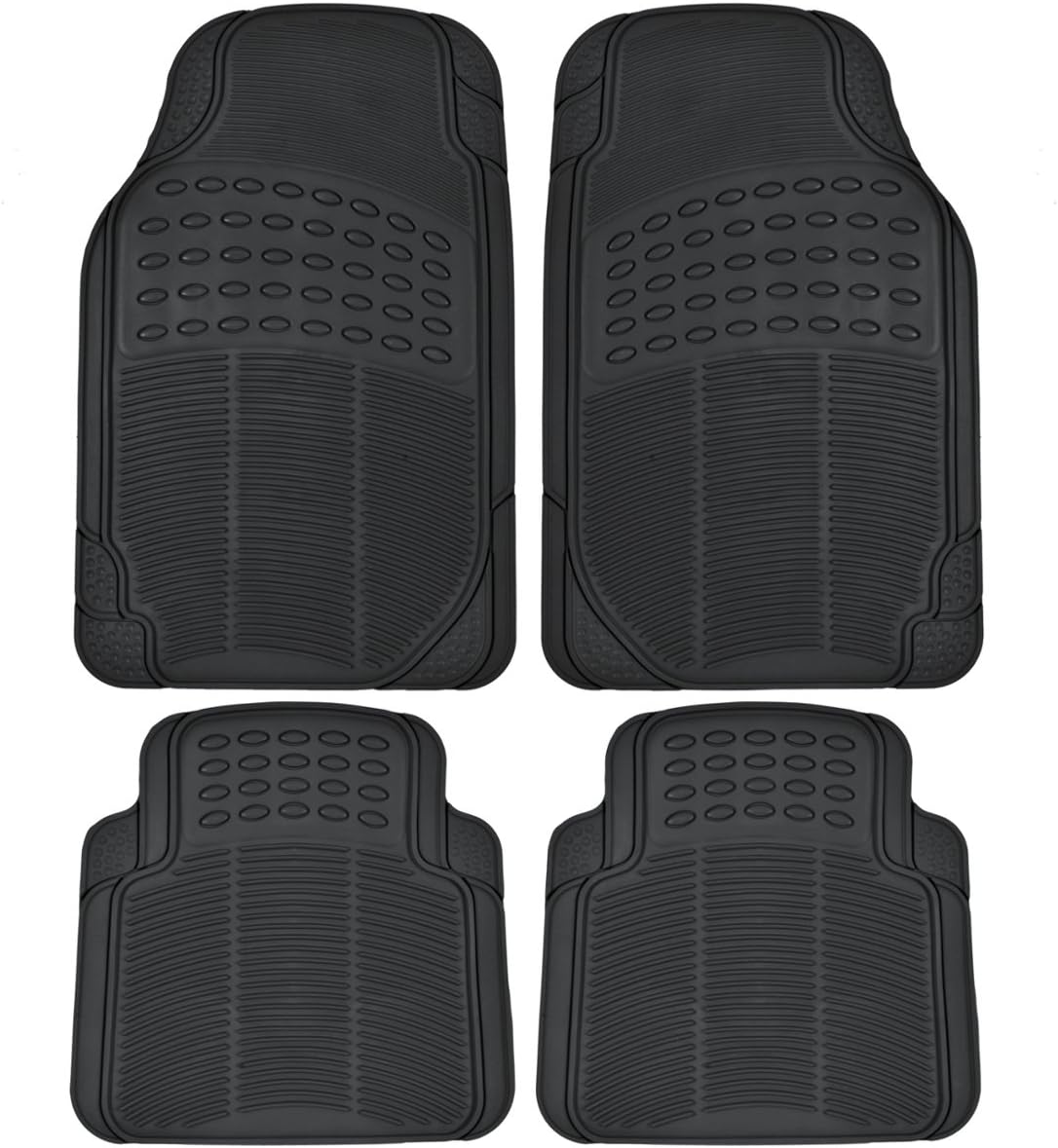 Heavy Duty 4pc Front & Rear Rubber Floor Mats J660254