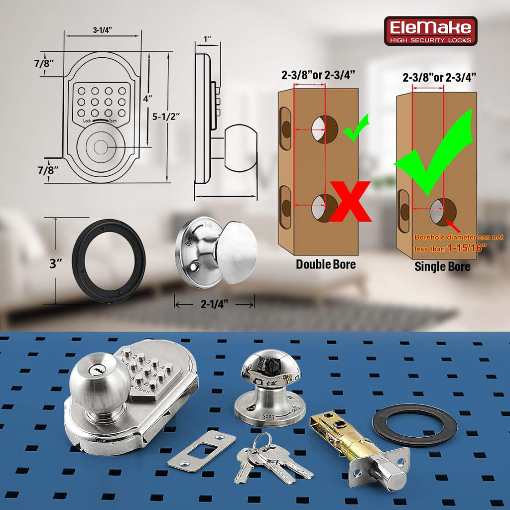 Keyless Entry Door Lock Keypad Stainless Steel 304 W73231