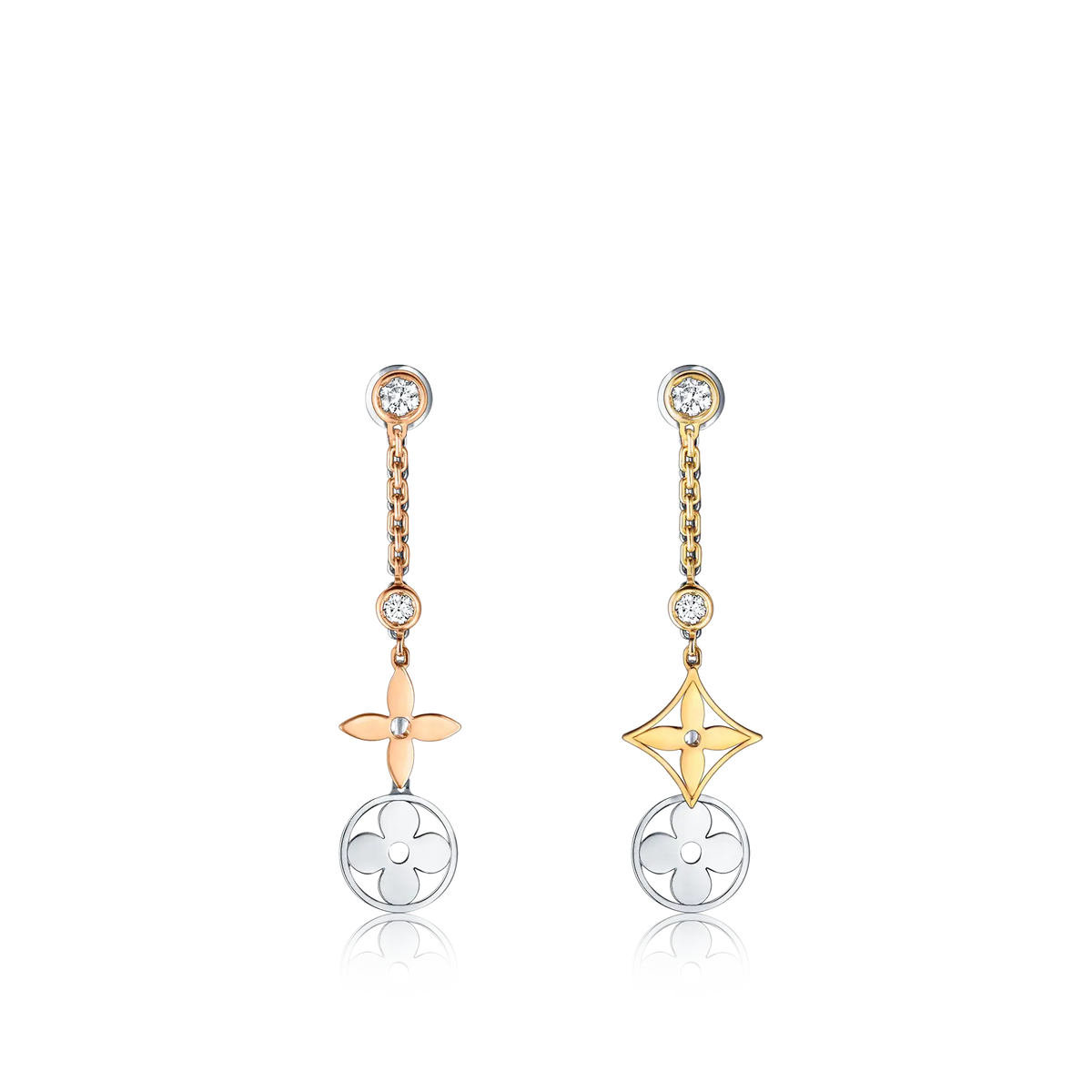 Gold and Diamond Long Earrings X32530