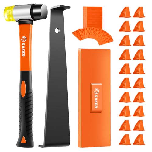 65-Piece Laminate Flooring Installation Kit with Spacers, Tapping Block, Pull Bar, Contour Gauge, Mallet, Tape Measure G724260