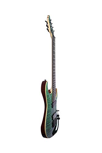 Trans Green 7 String Fanfret Electric Guitar M86333