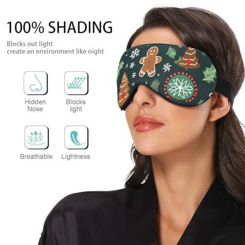 Christmas Tree Cookies Snowflakes Sleep Mask M9852