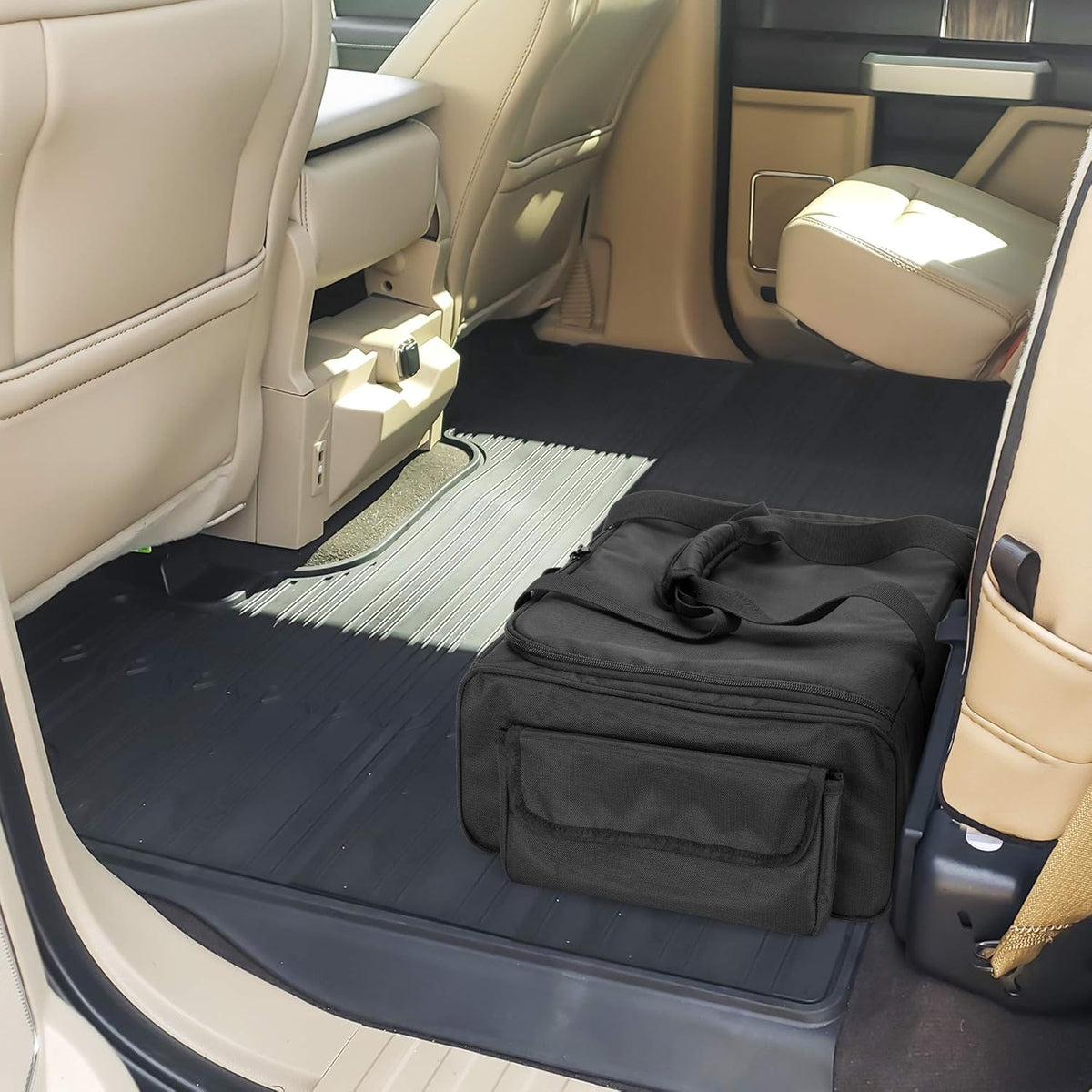 Black Underseat Truck Storage Organizer with Detachable Divider G38846