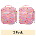 (2 pack) Insulated Lunch Box Tote with Snack Pocket and Water Bottle Holder X503