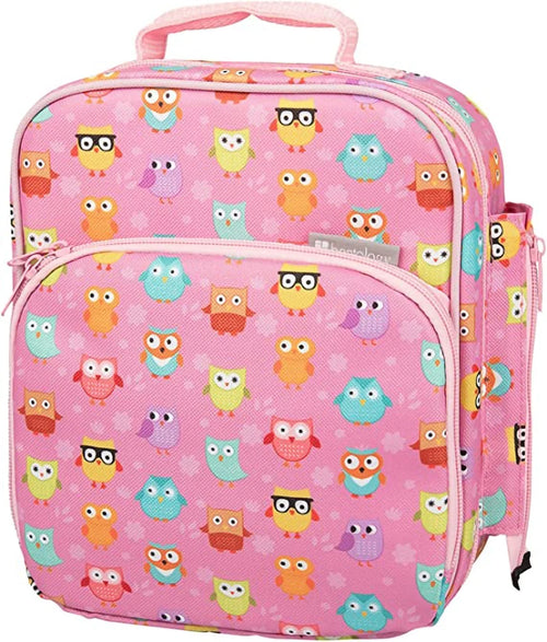 (2 pack) Insulated Lunch Box Tote with Snack Pocket and Water Bottle Holder X503