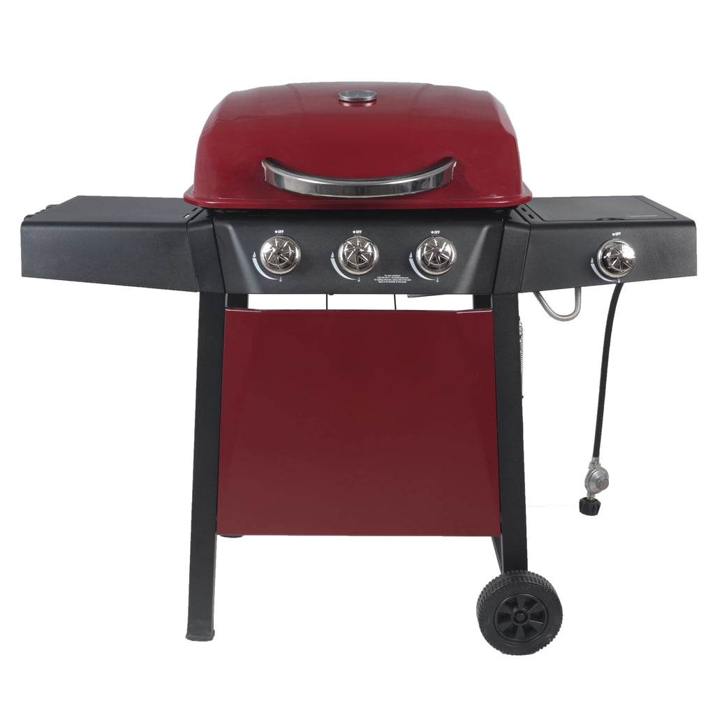 4 Burner Propane Gas Grill with Side Burner H607