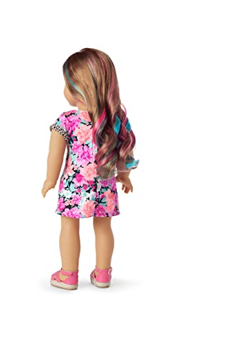 18-inch Doll with Gray Eyes, Caramel Hair, Dress S8105