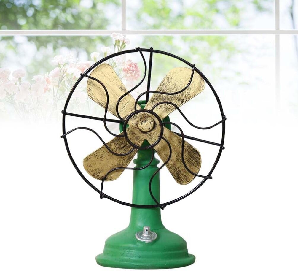 Green Plastic Oscillating Standing Fan W245