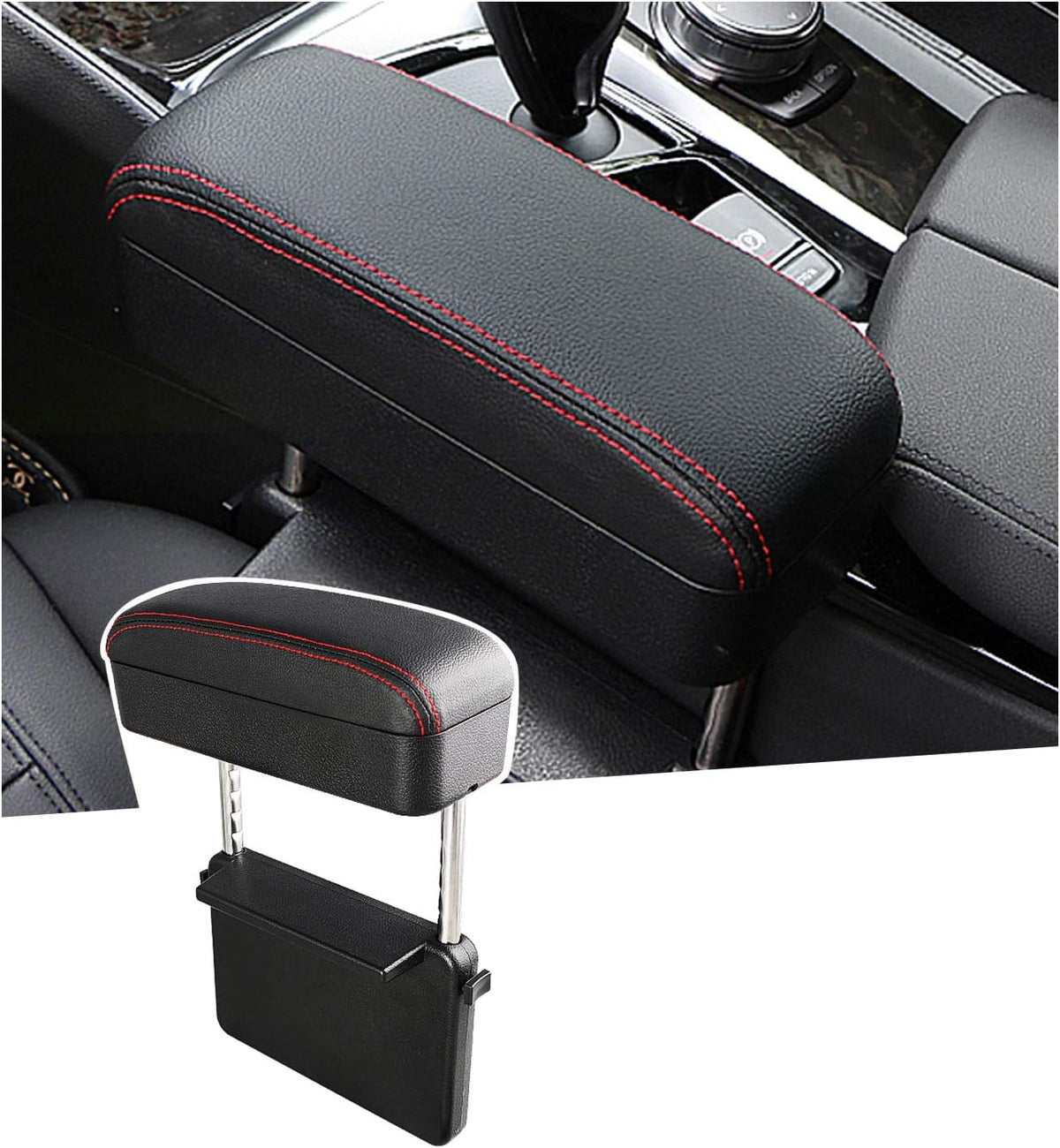 White Adjustable Car Armrest Pad P248589
