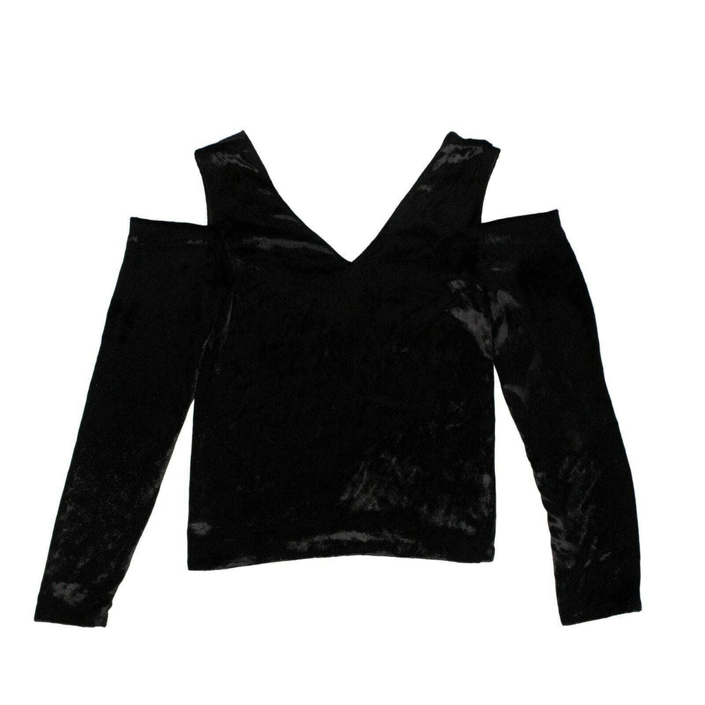 Black Velvet Cold Shoulder Shirt Z965281