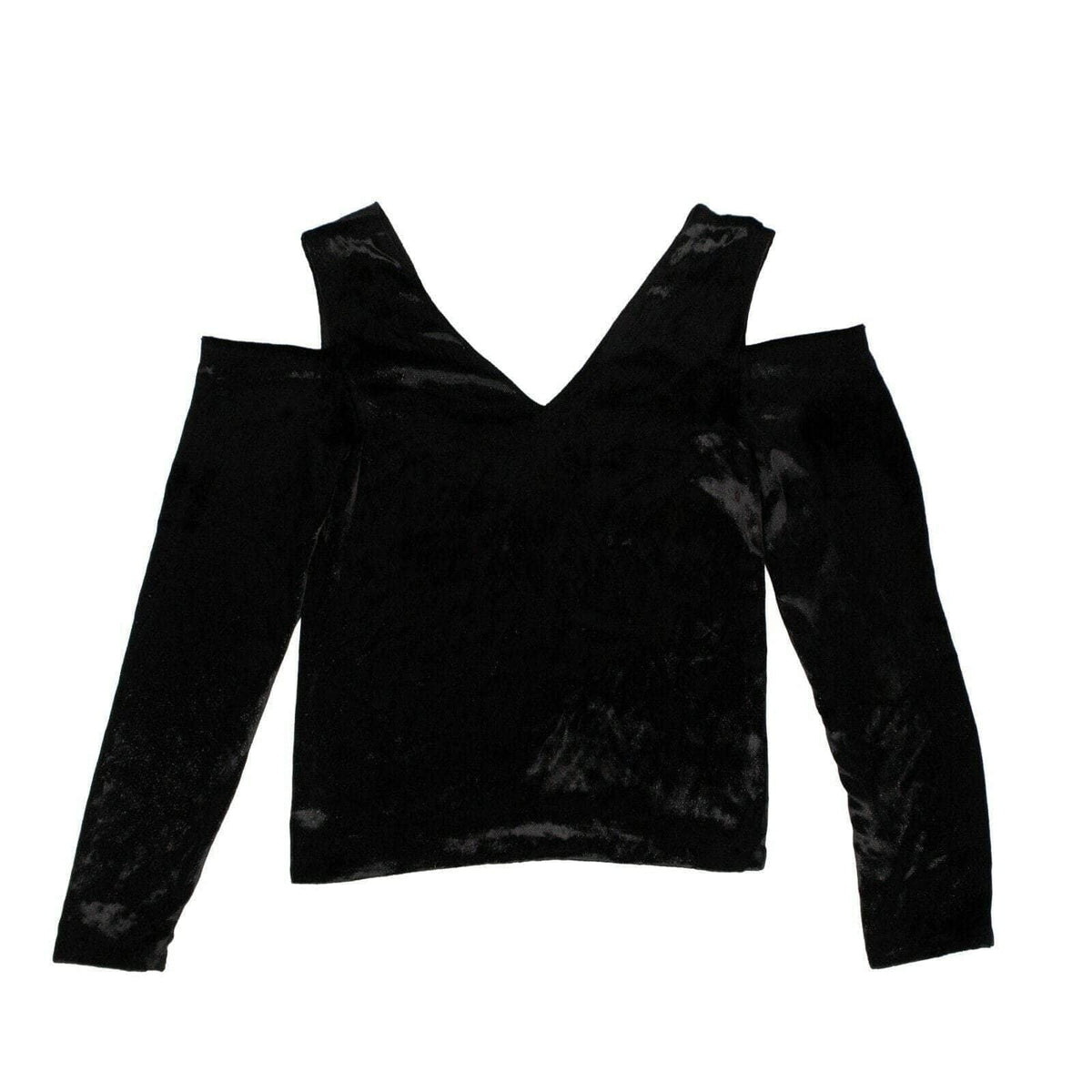 Black Velvet Cold Shoulder Shirt Z965281