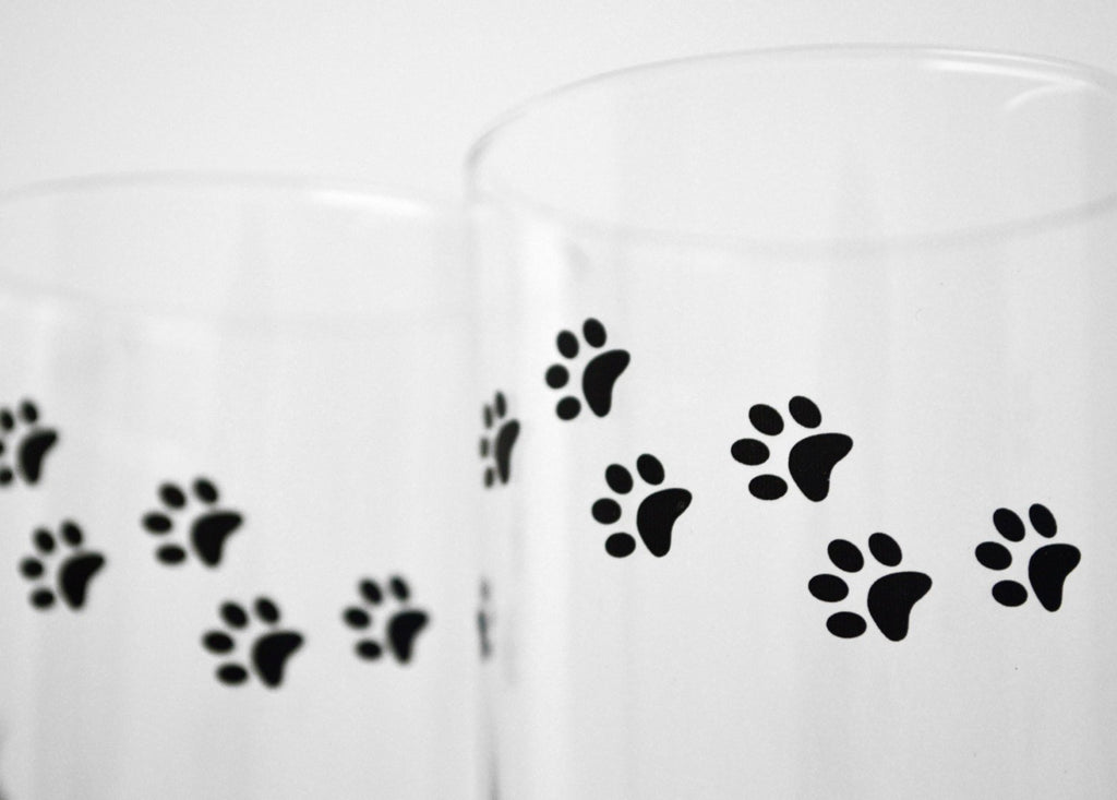 Set of 4 Black Cat Glasses X7310