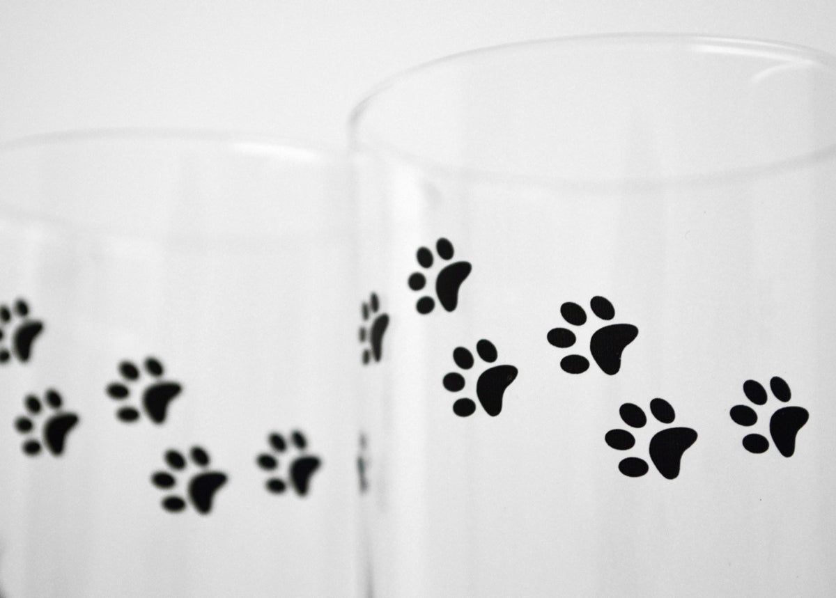 Set of 4 Black Cat Glasses X7310