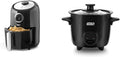 Compact Air Fryer Oven Cooker and Mini Rice Cooker Steamer with Nonstick Pot U422873