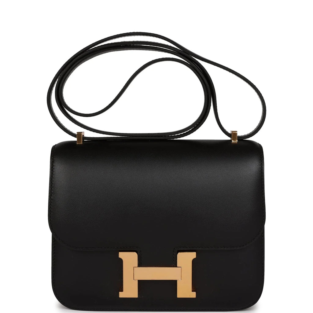 Black Veau Monsieur Rose Gold Hardware Bag R2213