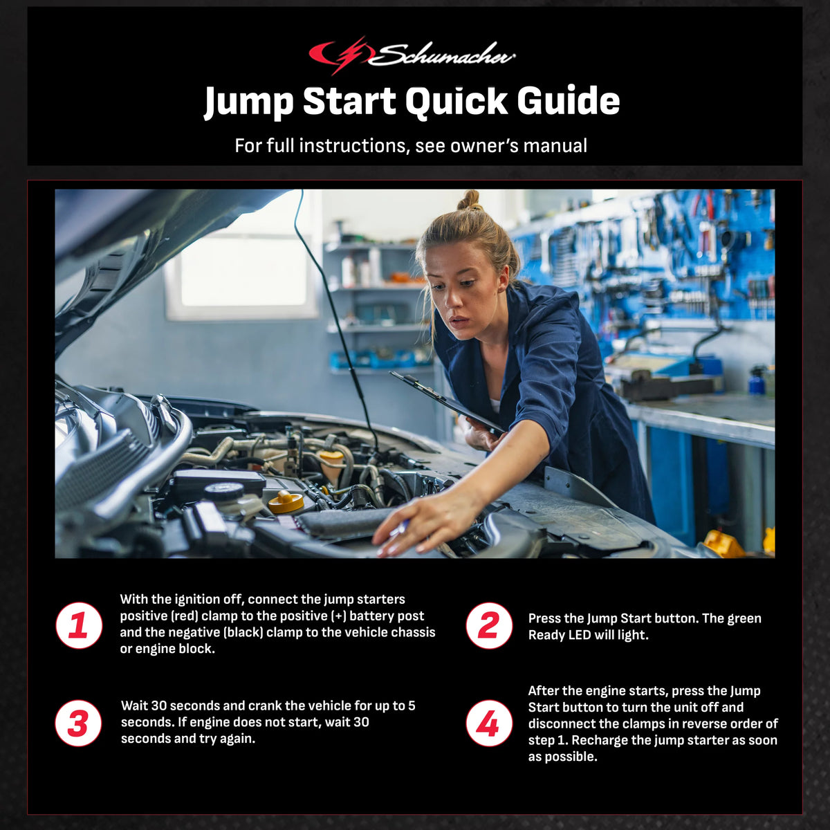 Rugged Jump Starter and Portable Power Pack 12V DC Z4297