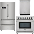 36 in. Natural Gas Range, Refrigerator, Dishwasher T24662