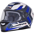 Pearl White/Blue Recurve Helmet A2606