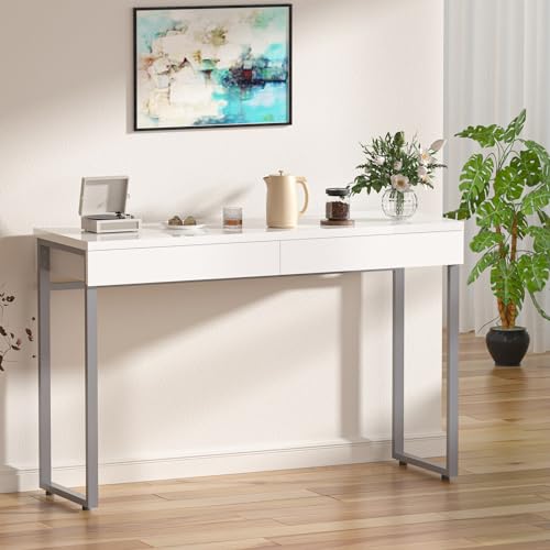 White Vanity Desk with 2 Drawers Z8191