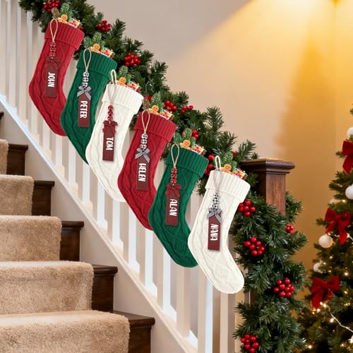 18Inch Cable Knitted Christmas Stockings J81585