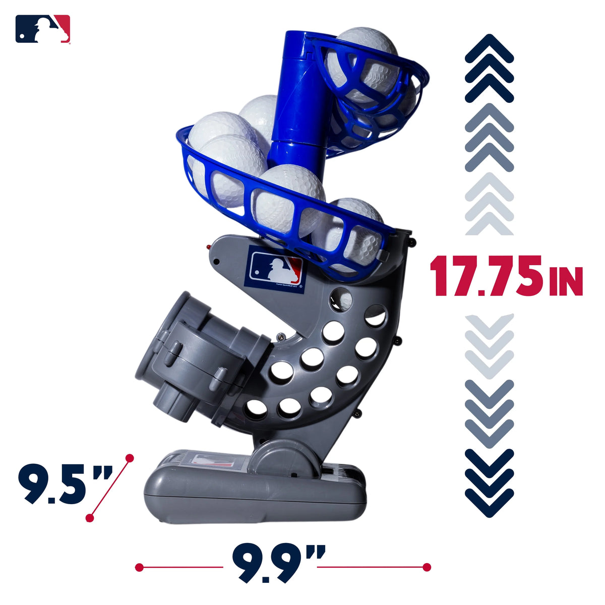 Kids Baseball Pitching Machine Height Adjustable 6 Plastic Balls Z10920