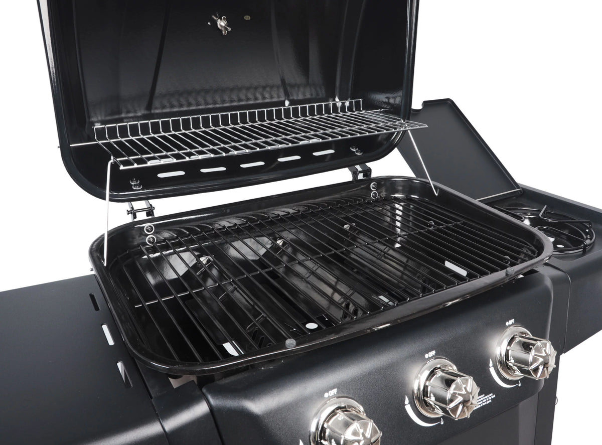 4 Burner Propane Gas Grill with Side Burner H607