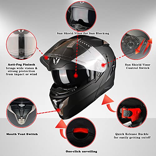 Motorcycle Modular Full Face Helmet K327