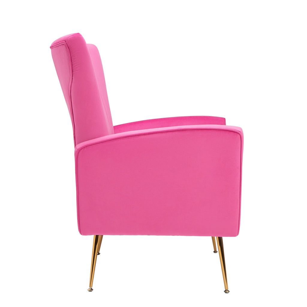 Velvet Wingback Accent Chair with Gold Legs K740