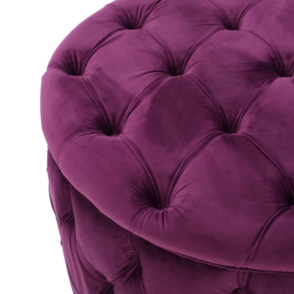 Fuchsia Round Ottoman N828