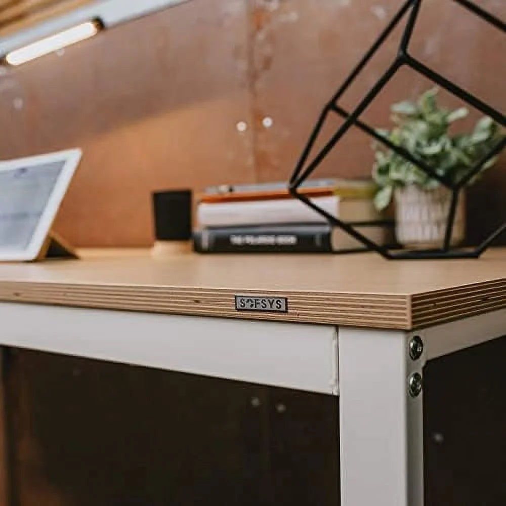55.1" Computer Writing Desk with Metal Frame V134