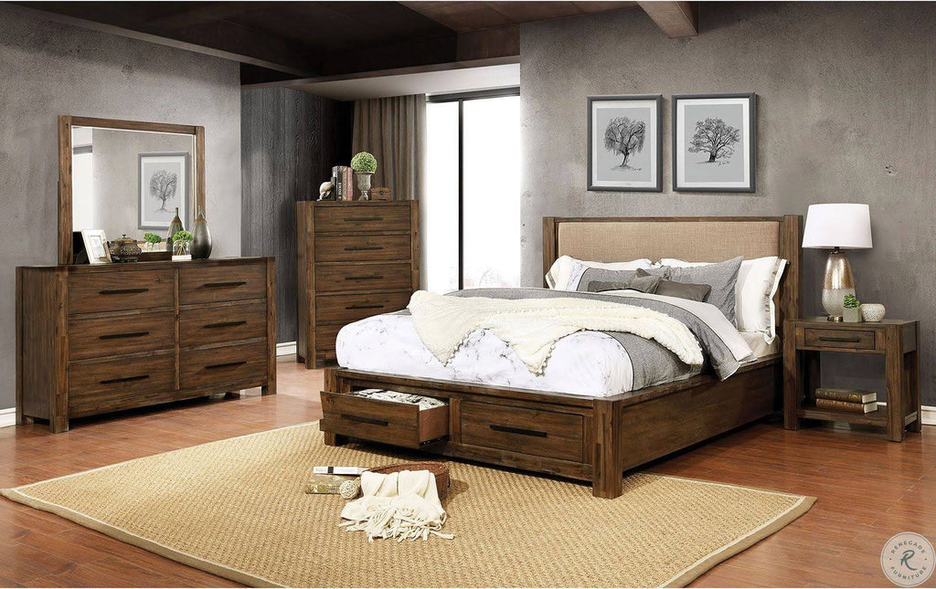 Walnut Tan Full Bed X8777