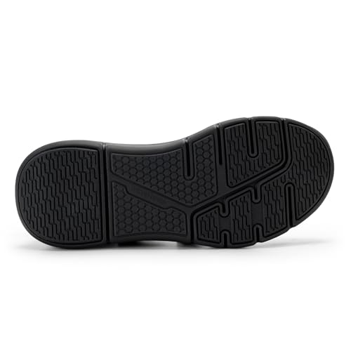 Black Leather Slip On Loafers U536308