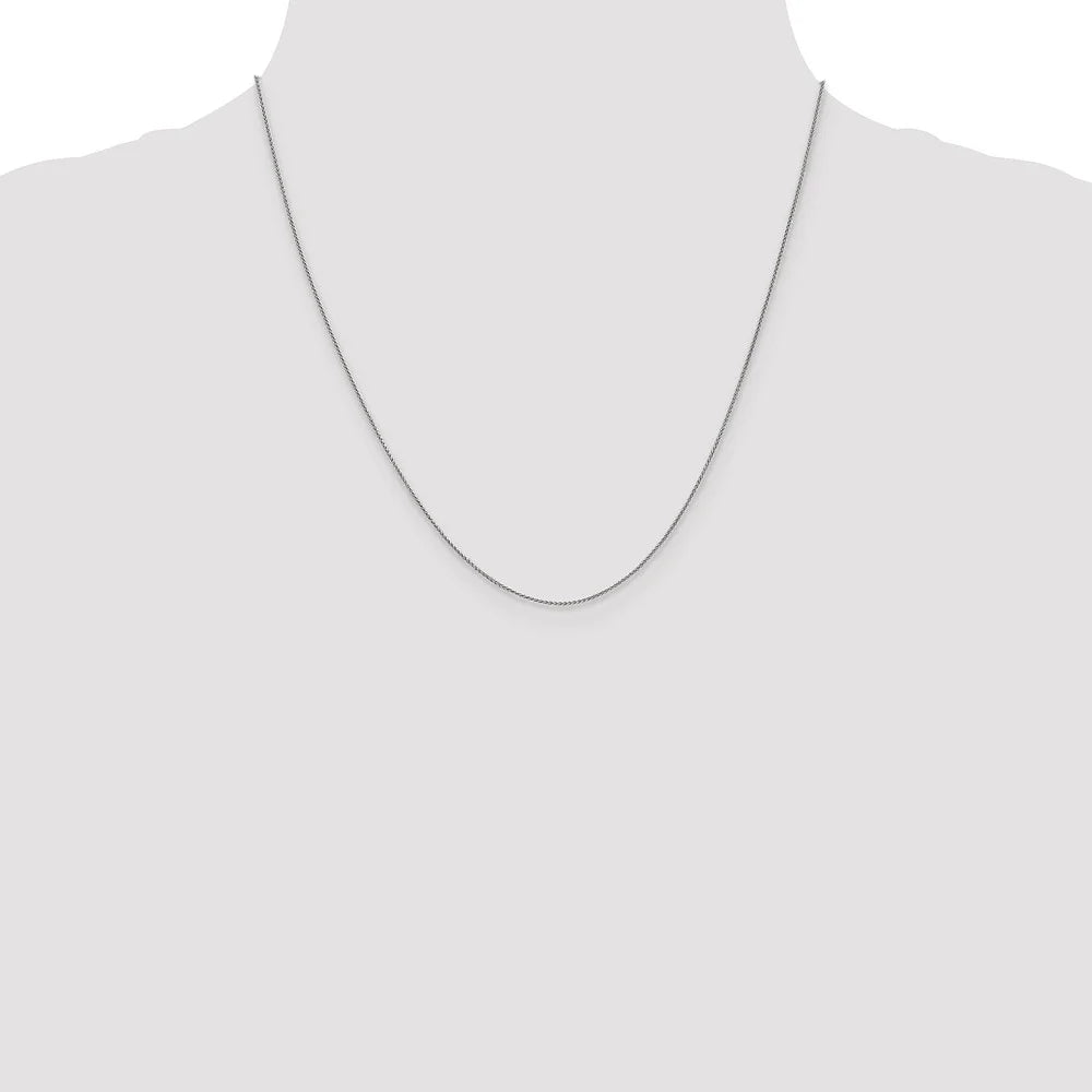 14K White Gold .8mm Baby Wheat Chain T87595