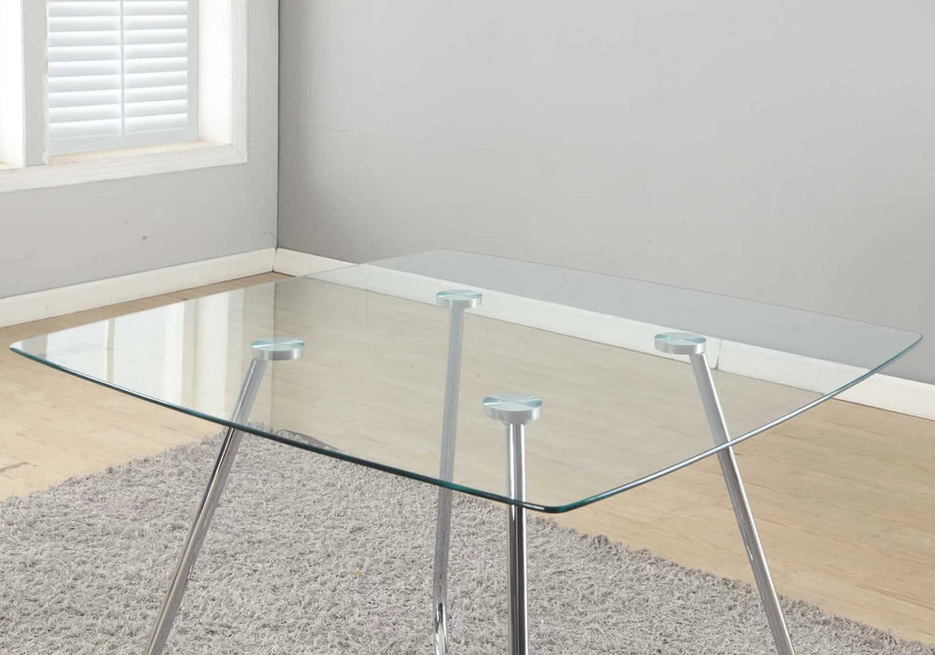 40" Glass Square Dining Table A13874