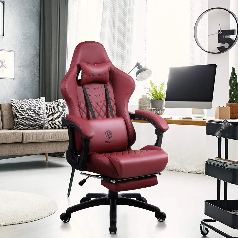 Gaming Chair Massage PU Leather with Footrest L82010