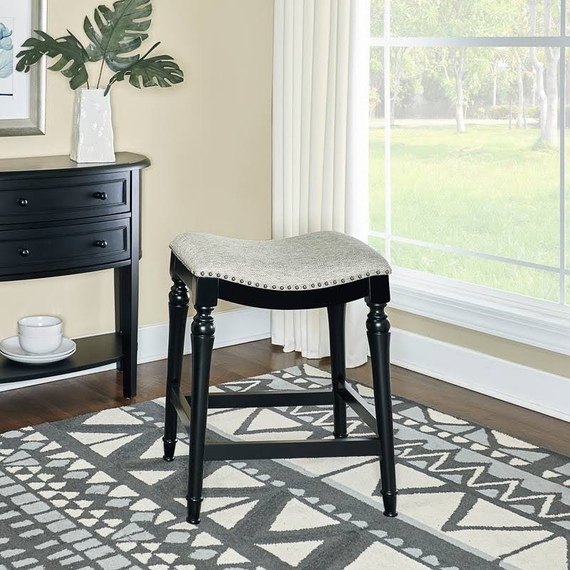 Black Saddle Seat Counter Stool I2863