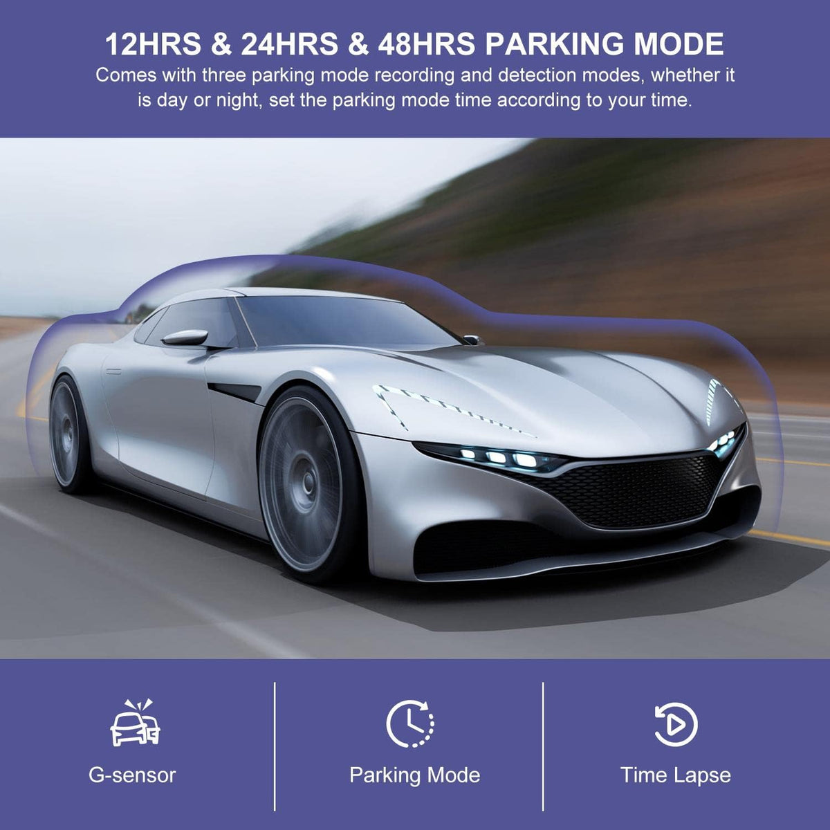 2K 1440P Front and Rear Dash Cam with WiFi GPS A983235