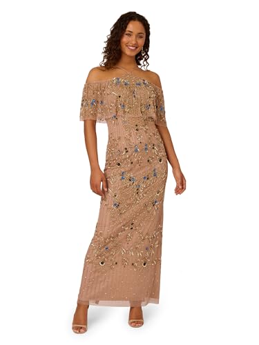 Bead Cold Shoulder Long Dress Y940