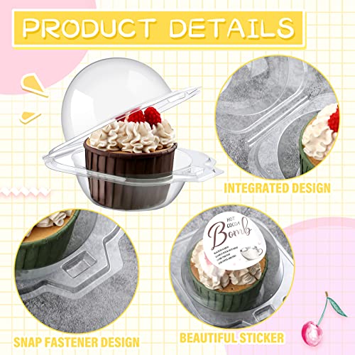100 Pcs Hot Cocoa Bomb Packaging Box and Sticker Set O9050
