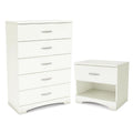2-Piece Nightstand and 5-Drawer Chest Set O93488