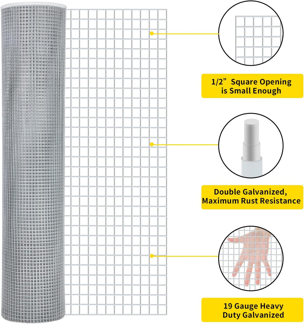 Galvanized Wire Mesh 48inx100ft 19 Gauge P826