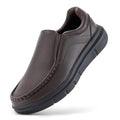 Black Leather Slip On Loafers U536308