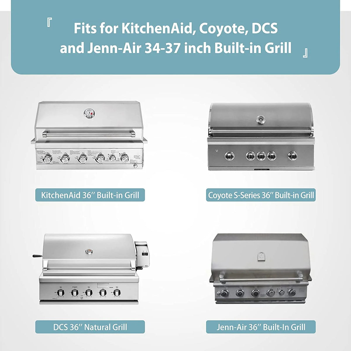 37'' Built-in Grill Cover, Waterproof & Windproof, 38" x 28" x 24" C569504