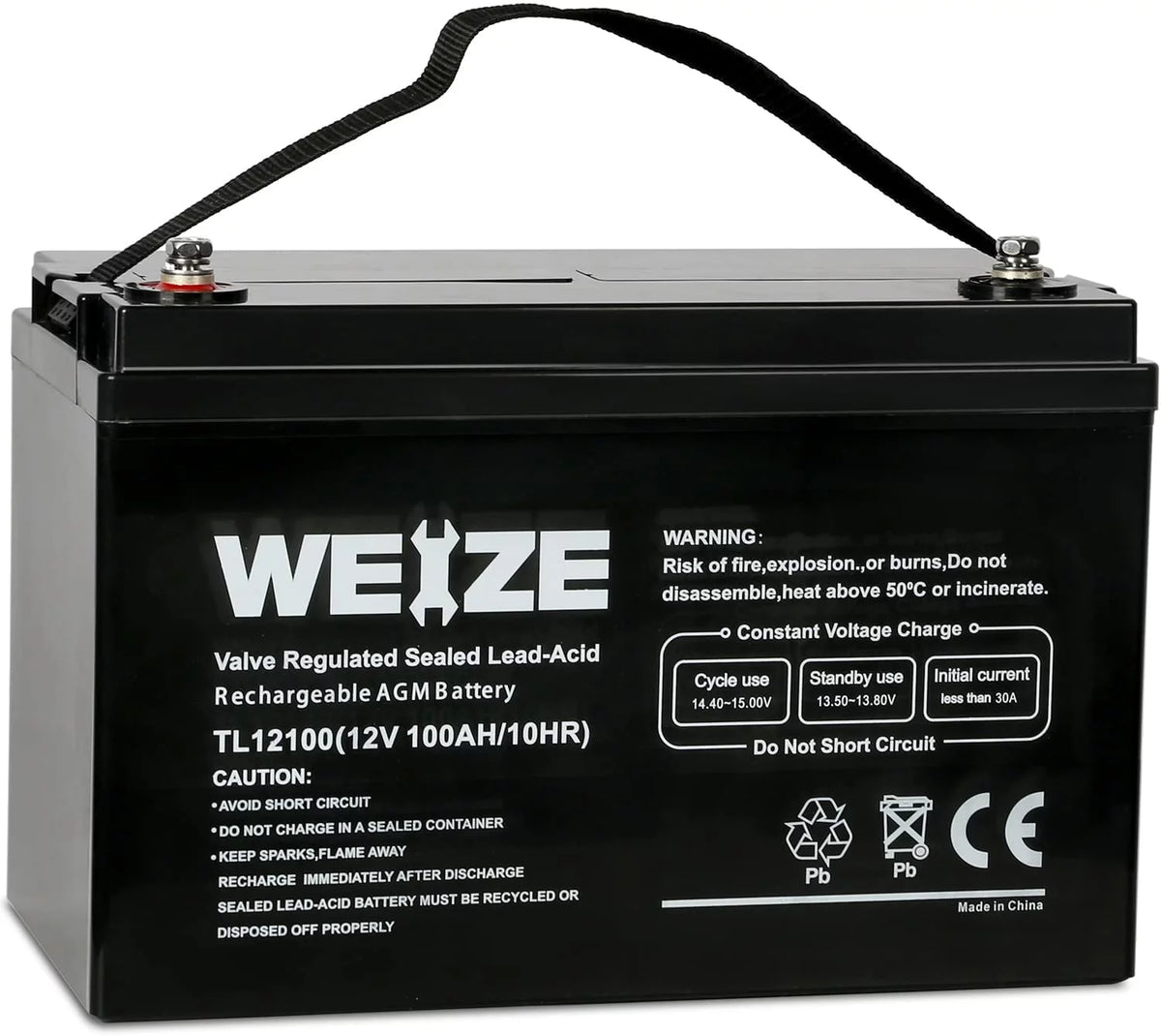 12V 100AH Sealed Lead Acid Rechargeable Deep Cycle SLA AGM Battery B6684