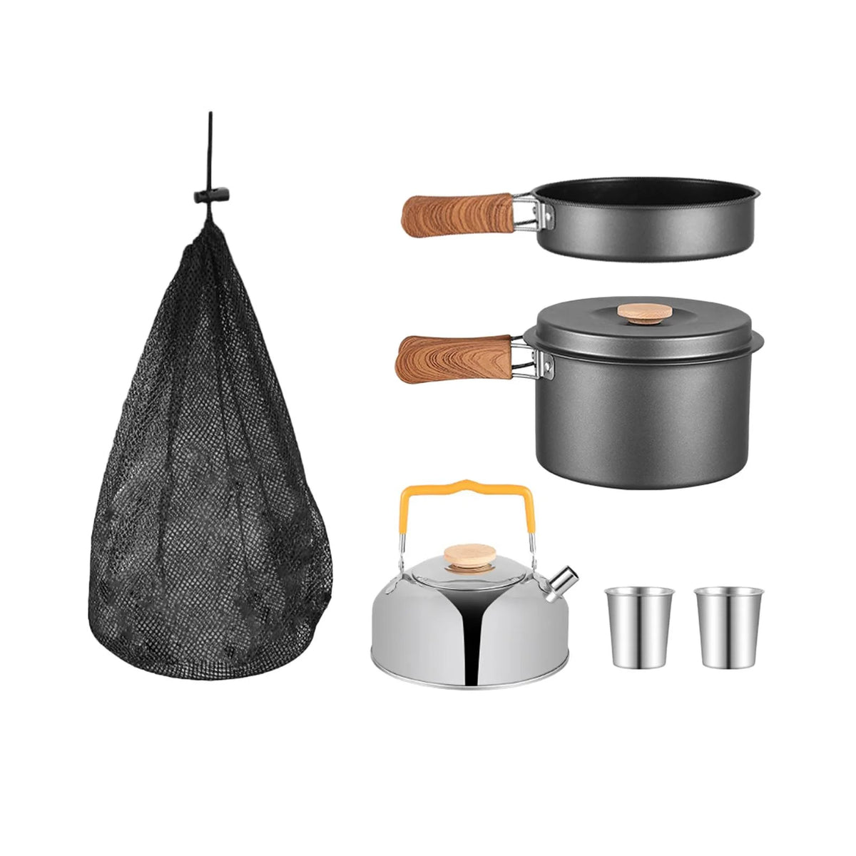 5 Pieces Camping Cookware Set with Carry Bag F11220
