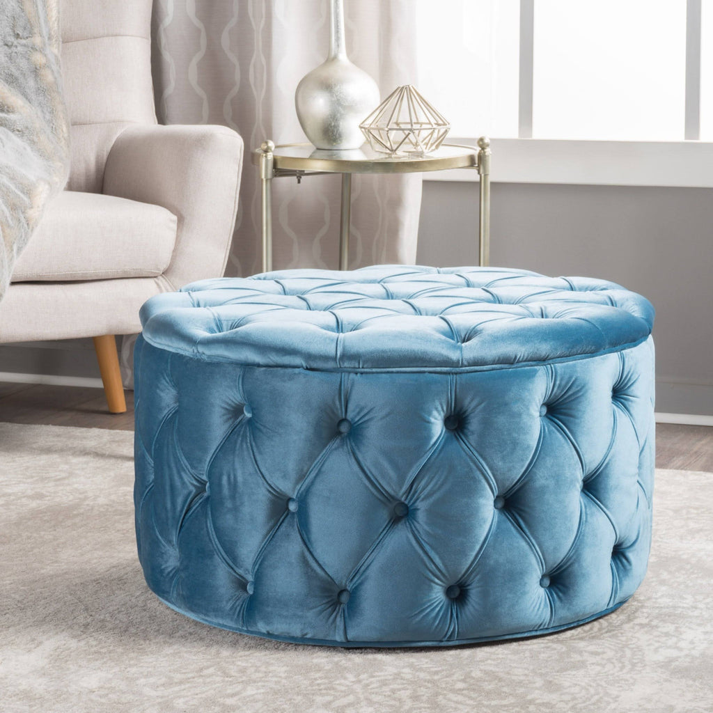 Fuchsia Round Ottoman N828