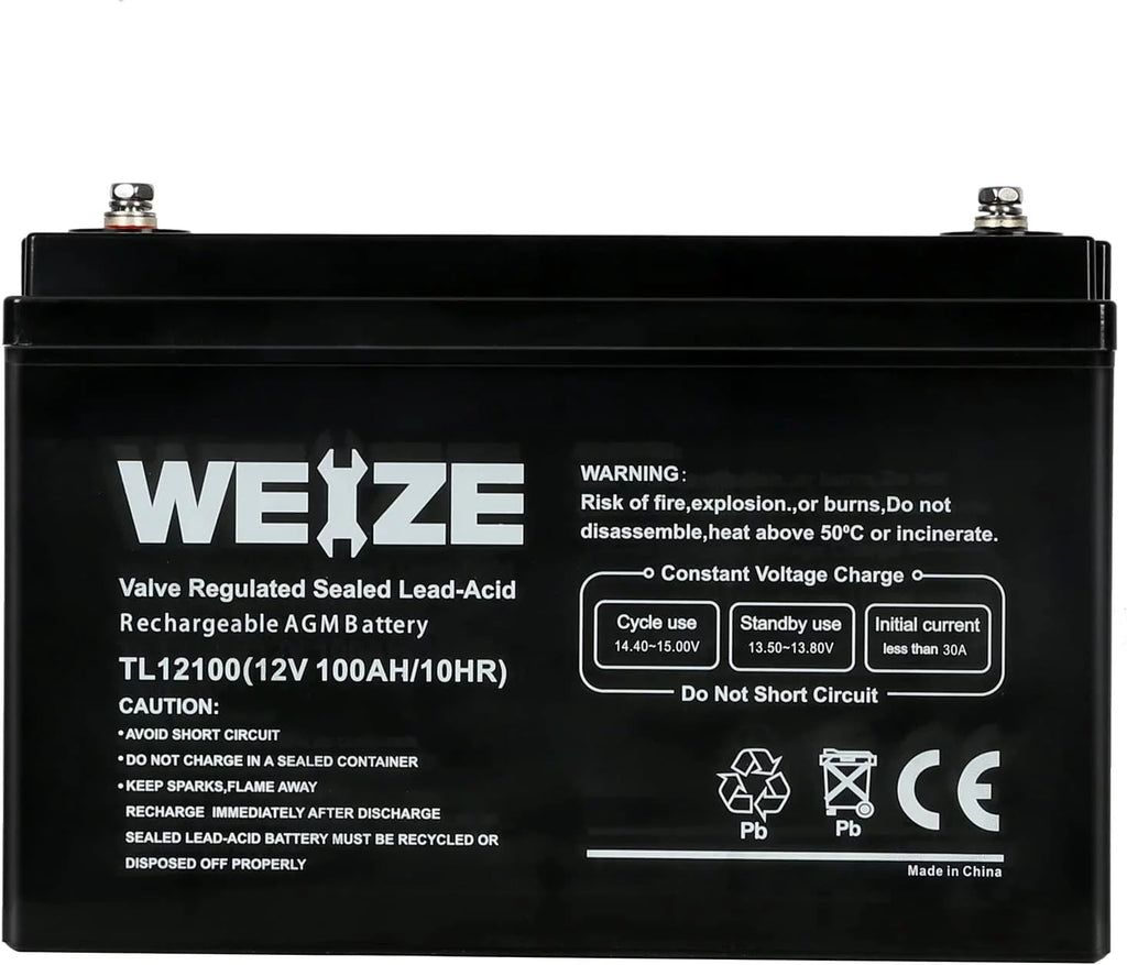 12V 100AH Sealed Lead Acid Rechargeable Deep Cycle SLA AGM Battery B6684