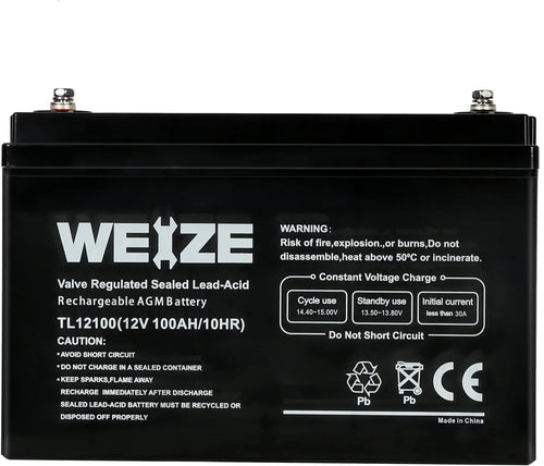 12V 100AH Sealed Lead Acid Rechargeable Deep Cycle SLA AGM Battery B6684