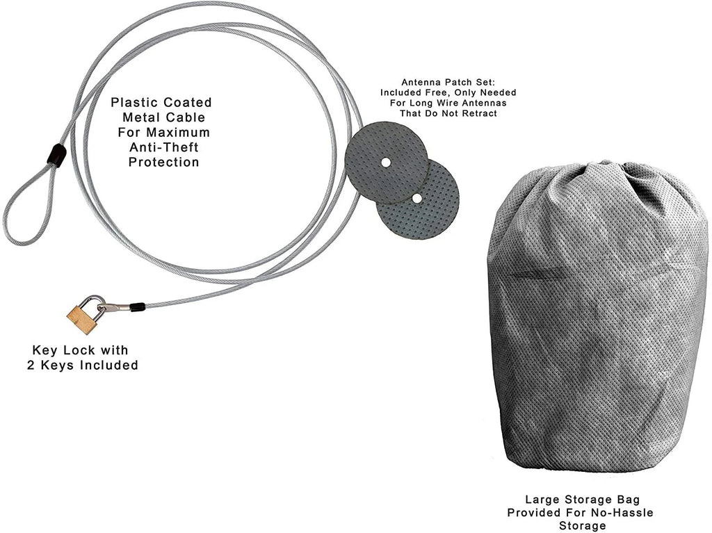 SUV Cover with Fleece Lining, Anti-Theft Cable Lock, Storage Bag & Wind Straps Q443028