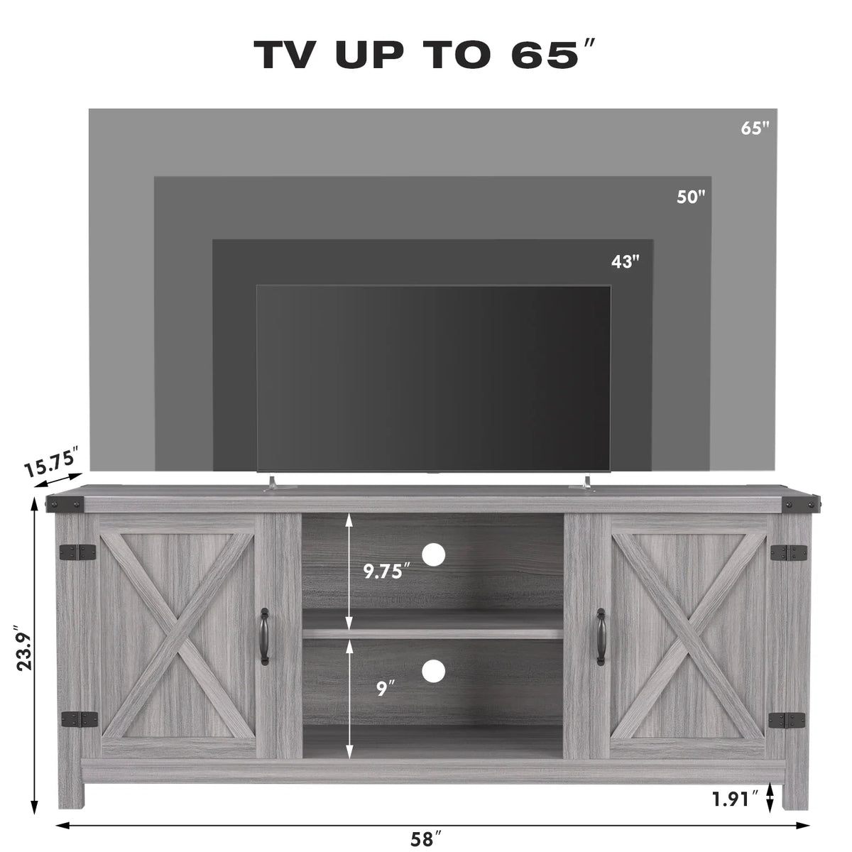 Walnut TV Stand Media Console S917716